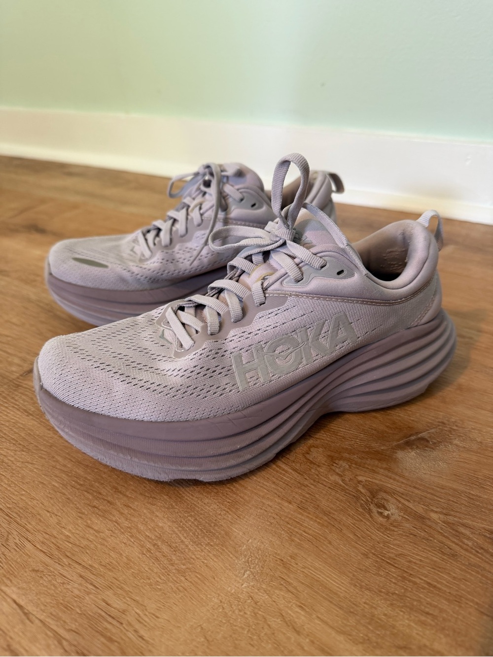 HOKA Women's Bondi 8 'Lilac Marble' Sneakers